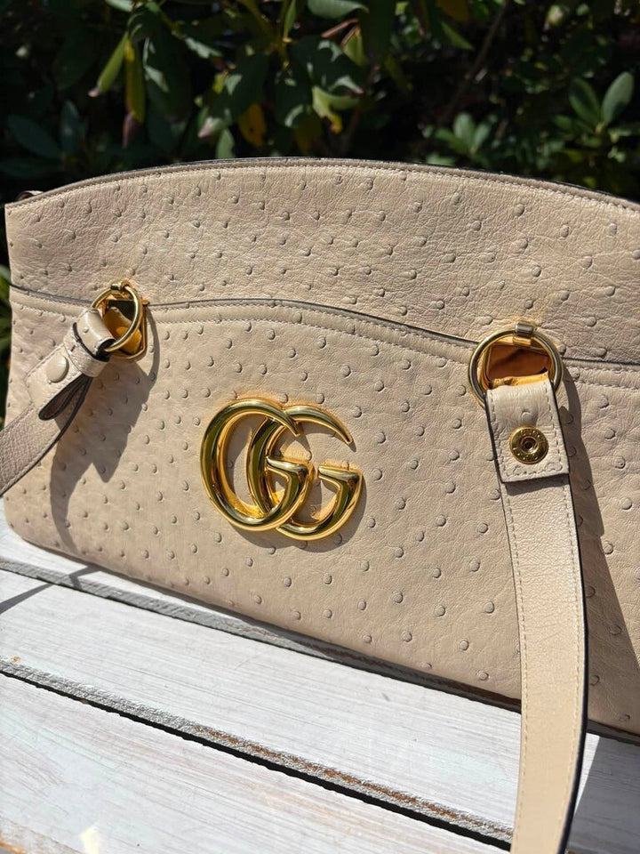 Gucci Large Arli Ostrich Bag