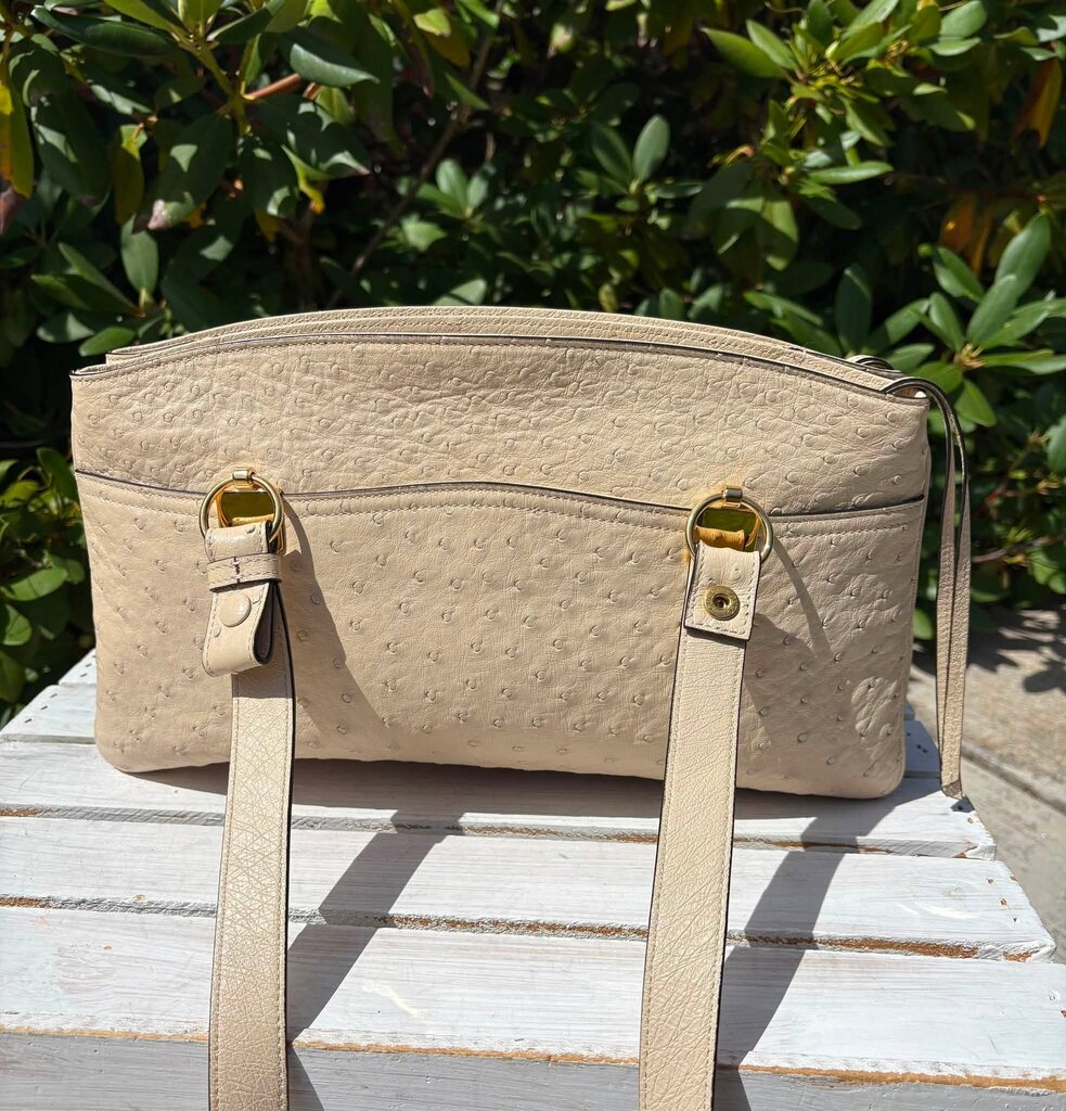Gucci Large Arli Ostrich Bag