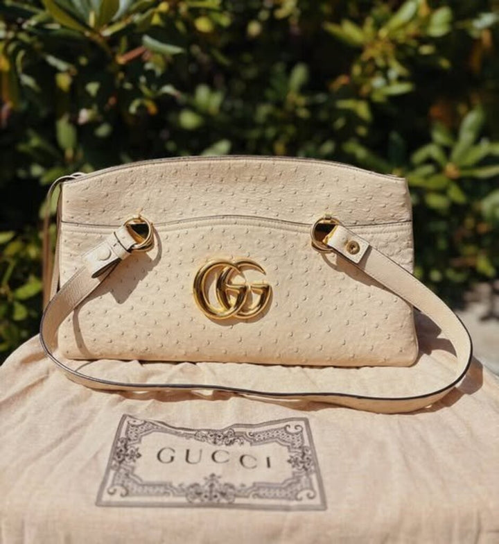 Gucci Large Arli Ostrich Bag