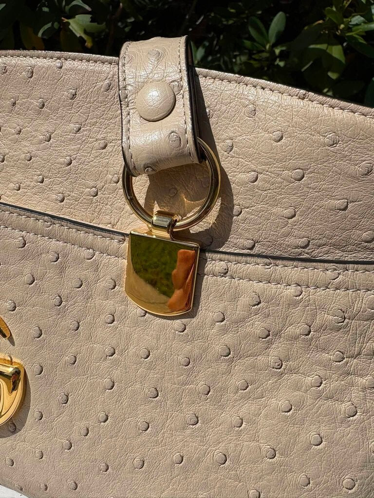 Gucci Large Arli Ostrich Bag