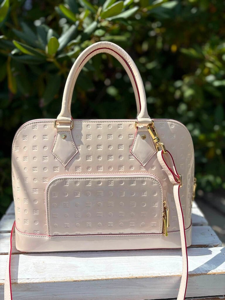 Arcadia Patent Leather Dome Satchel