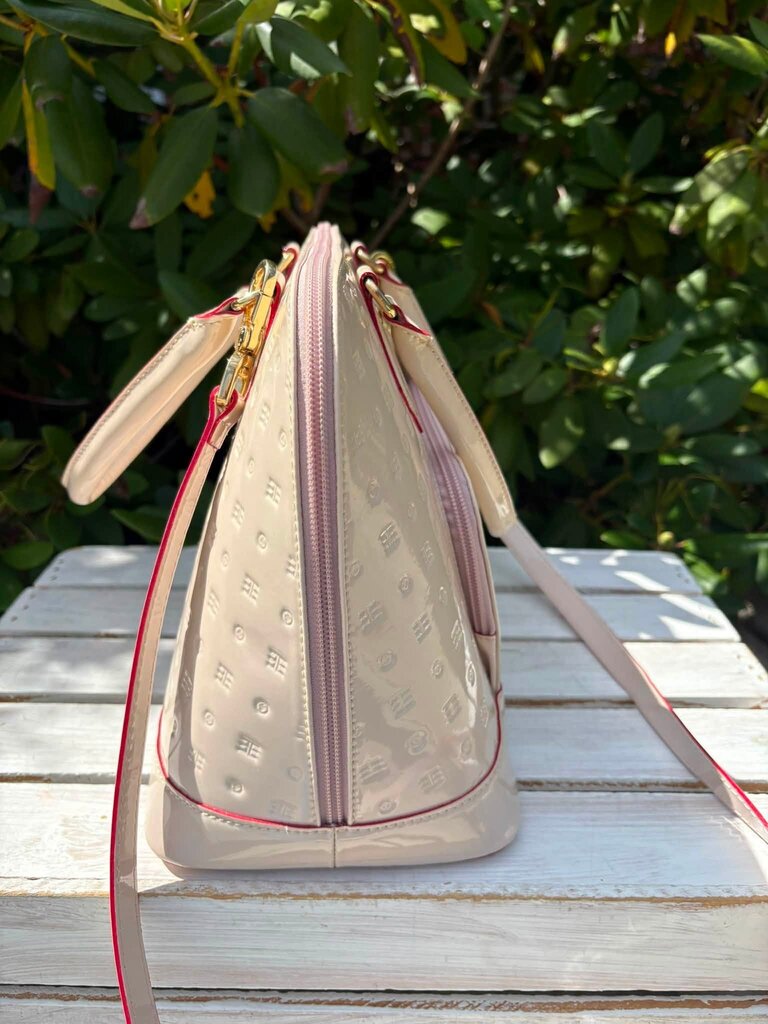 Arcadia Patent Leather Dome Satchel