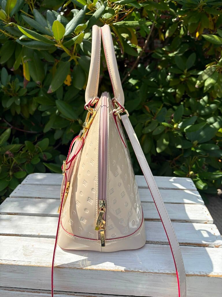 Arcadia Patent Leather Dome Satchel