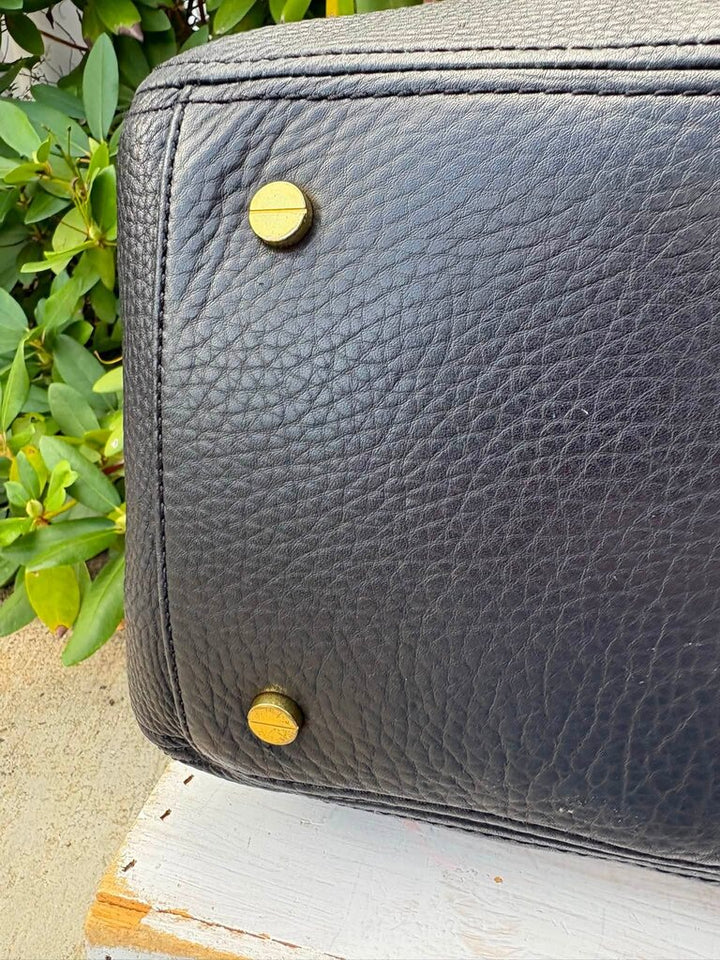 J Crew Pebble Leather Dome Satchel