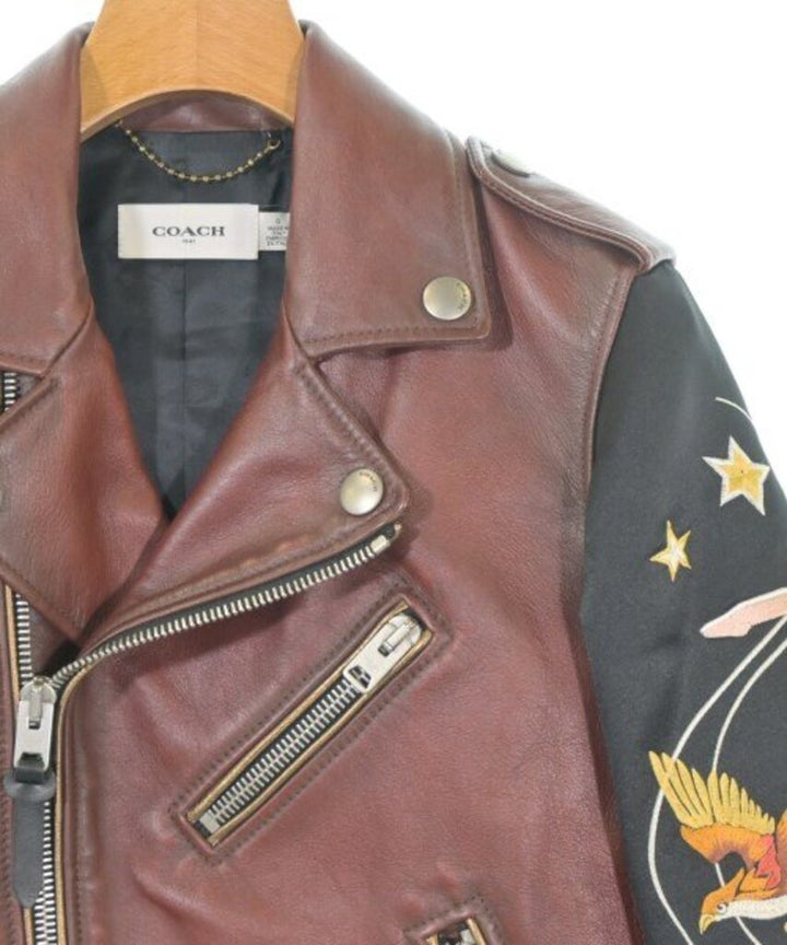 Coach Embroidered Souvenir Leather Biker Jacket - Size XS