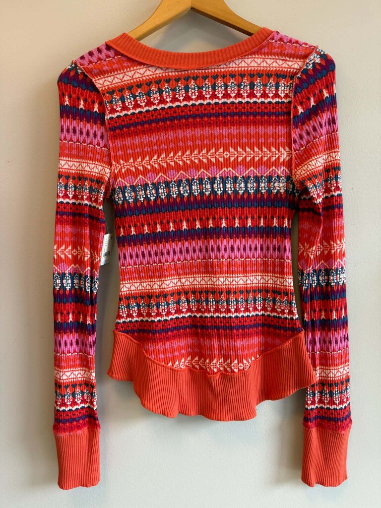 Free People NWT Rally Printed Top - Size Large