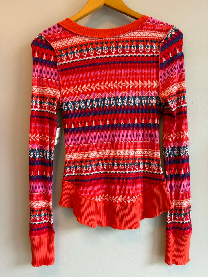 Free People NWT Rally Printed Top - Size Large