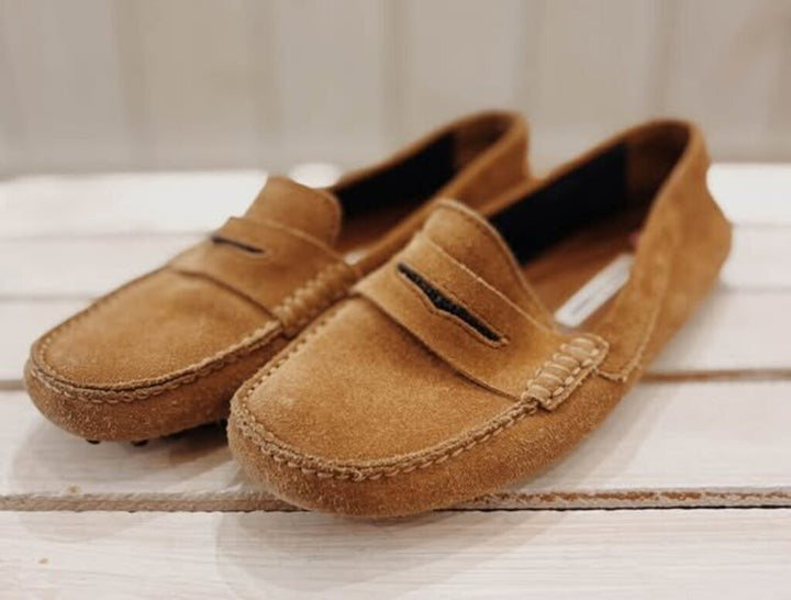 Manolo Blahnik Seude Penny Loafers - Size 36