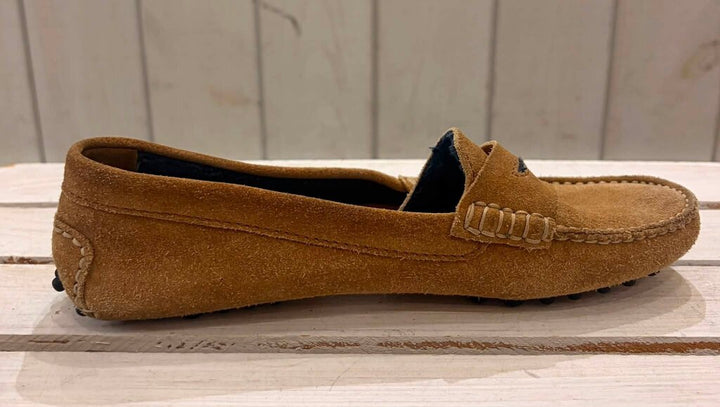Manolo Blahnik Seude Penny Loafers - Size 36