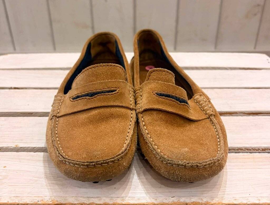 Manolo Blahnik Seude Penny Loafers - Size 36