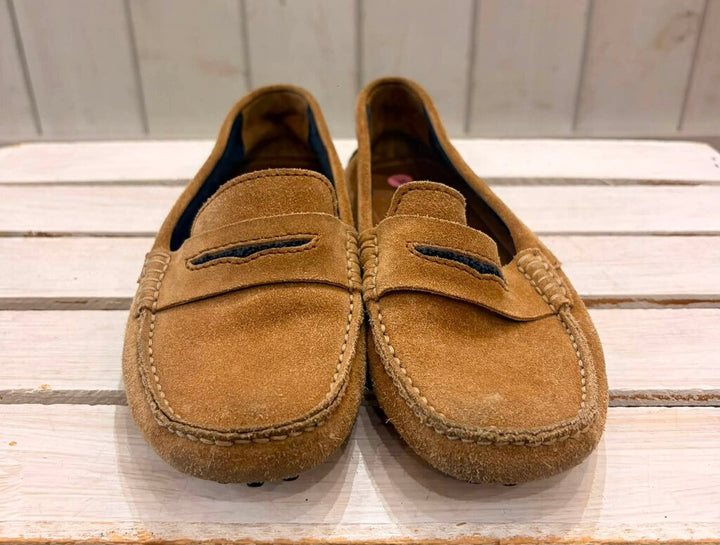 Manolo Blahnik Seude Penny Loafers - Size 36