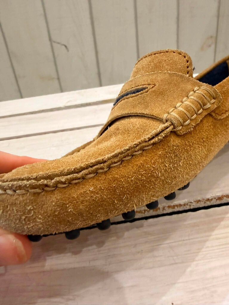 Manolo Blahnik Seude Penny Loafers - Size 36