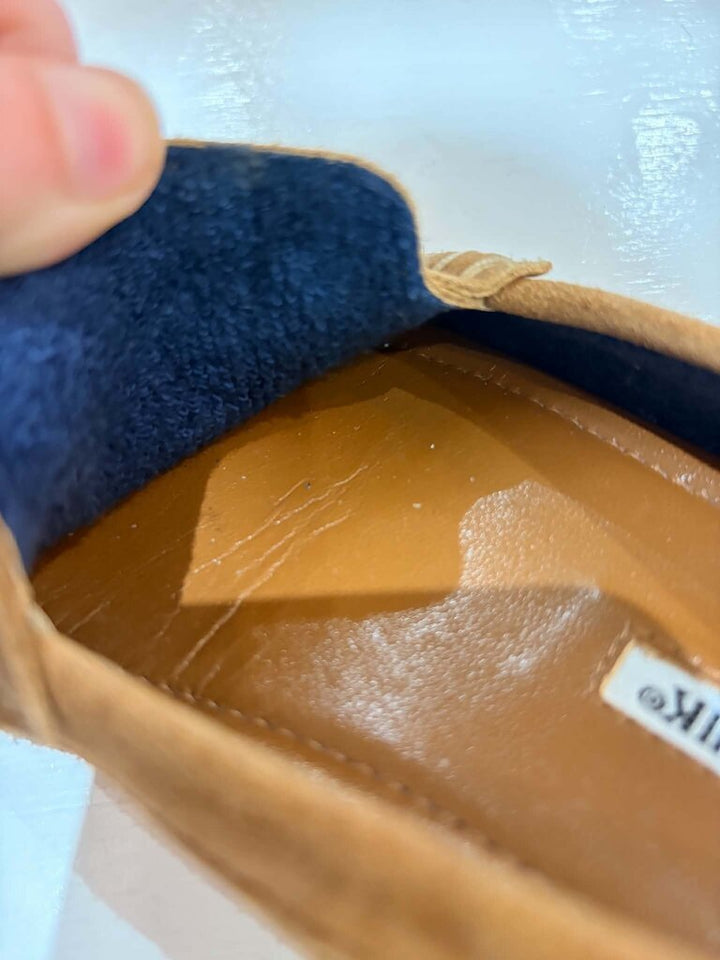 Manolo Blahnik Seude Penny Loafers - Size 36