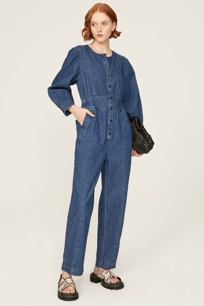 Madewell Denim Straight-Leg Jumpsuit - Size 6 (Retails for $148)
