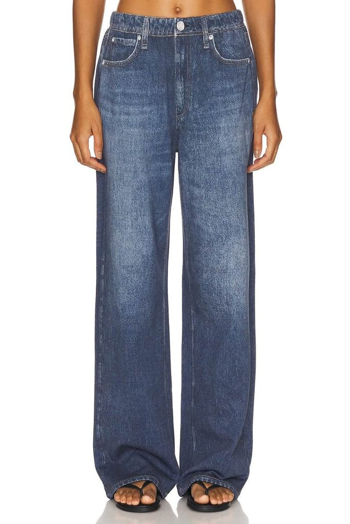 Rag & Bone Miramar Terry Wide Leg Jeans - Size Medium (Retails for $198)