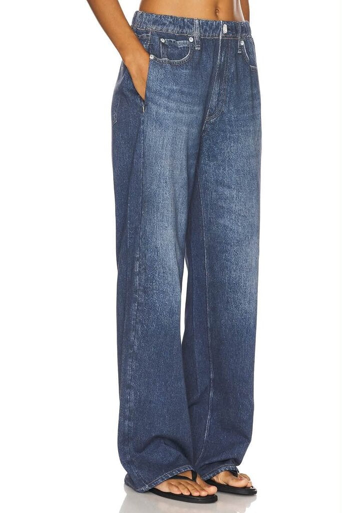 Rag & Bone Miramar Terry Wide Leg Jeans - Size Medium (Retails for $198)
