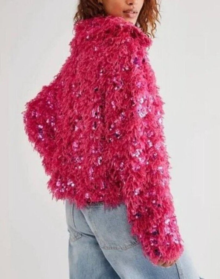 Free People Camilla Sequin Feather Jacket - Size Small