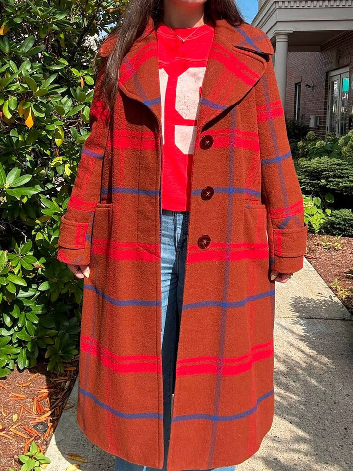 Anthropologie Plaid Jasper Coat - Size Medium