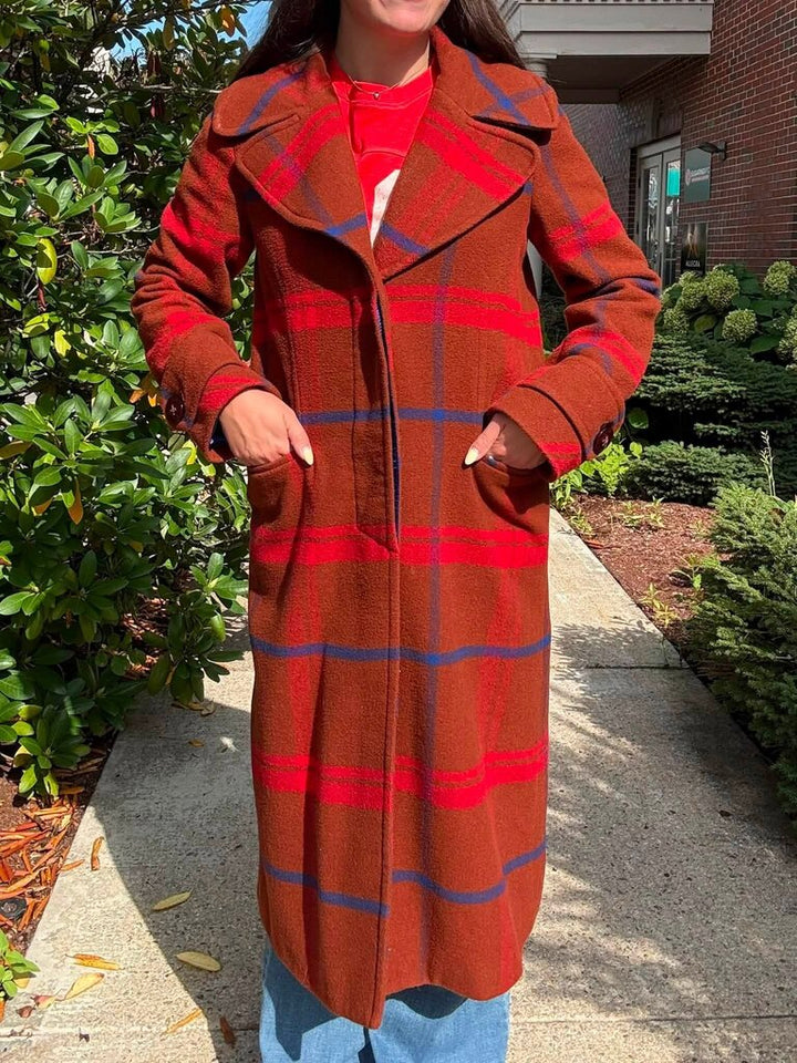 Anthropologie Plaid Jasper Coat - Size Medium