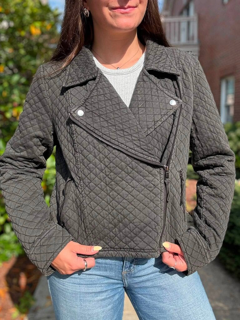 Marrakech Quilted Moto Jacket - Size Medium