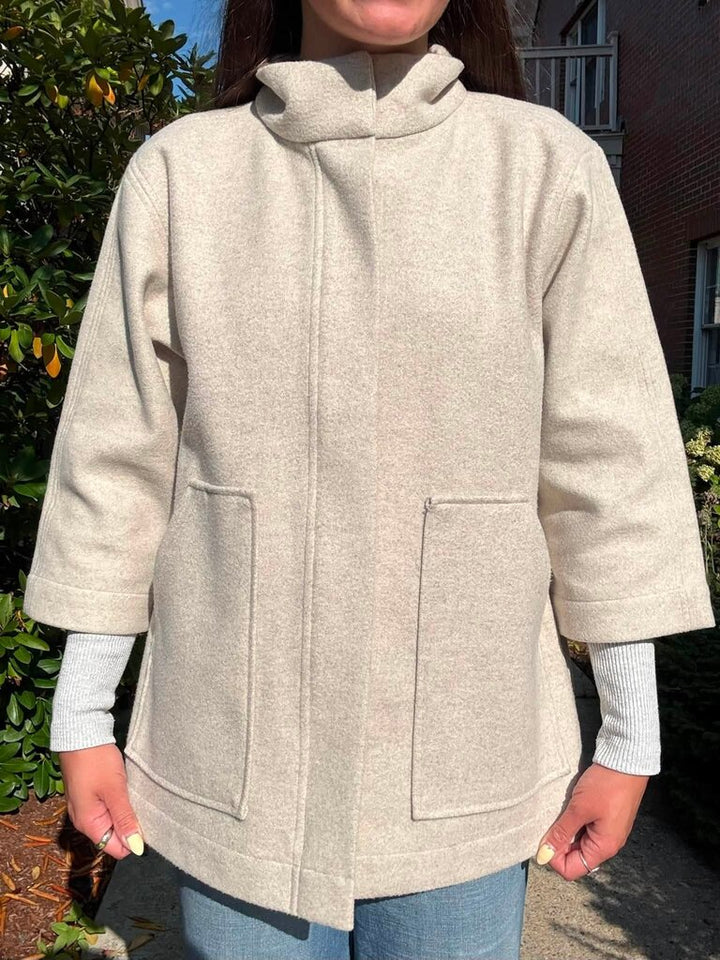 Lilla P Zip Front Patch Pocket Jacket - Size Small