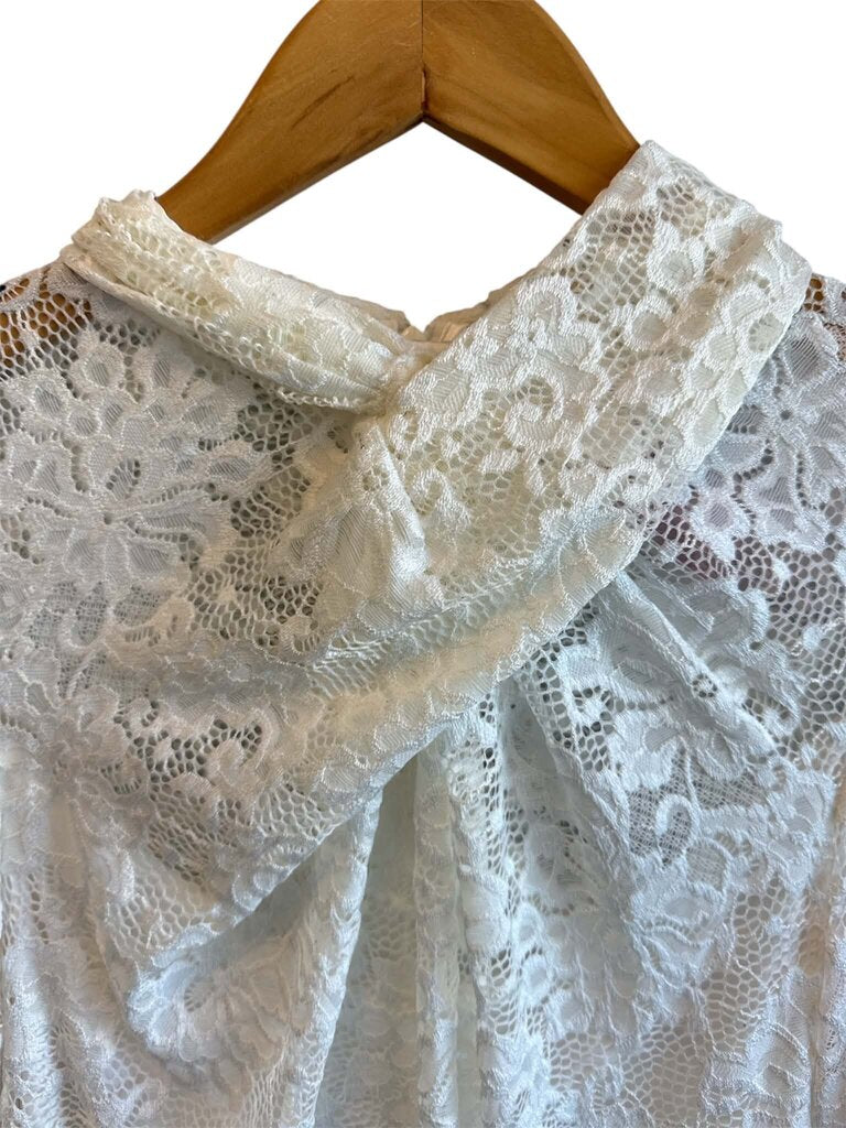 Elie Tahari L/S Lace Top - Size Large