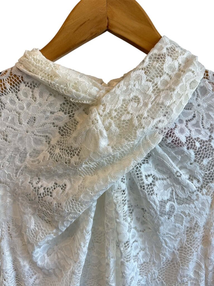 Elie Tahari L/S Lace Top - Size Large