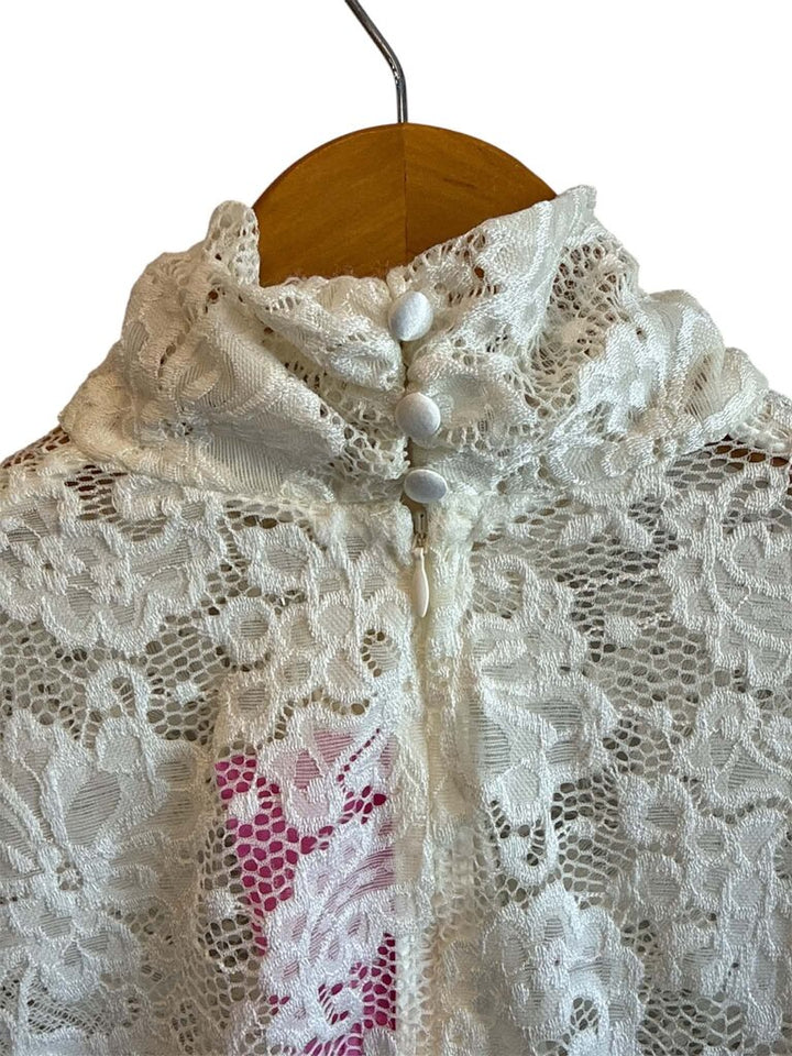 Elie Tahari L/S Lace Top - Size Large