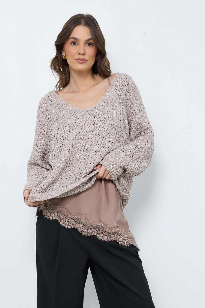 Bobbles & Lace Emerson Knit Sweater - Size S/M