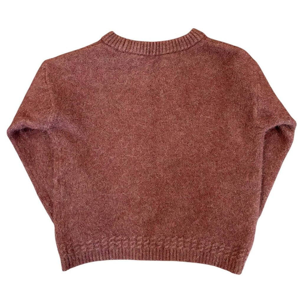 Sezane Amiel Knit Sweater in Mocha - Size Small