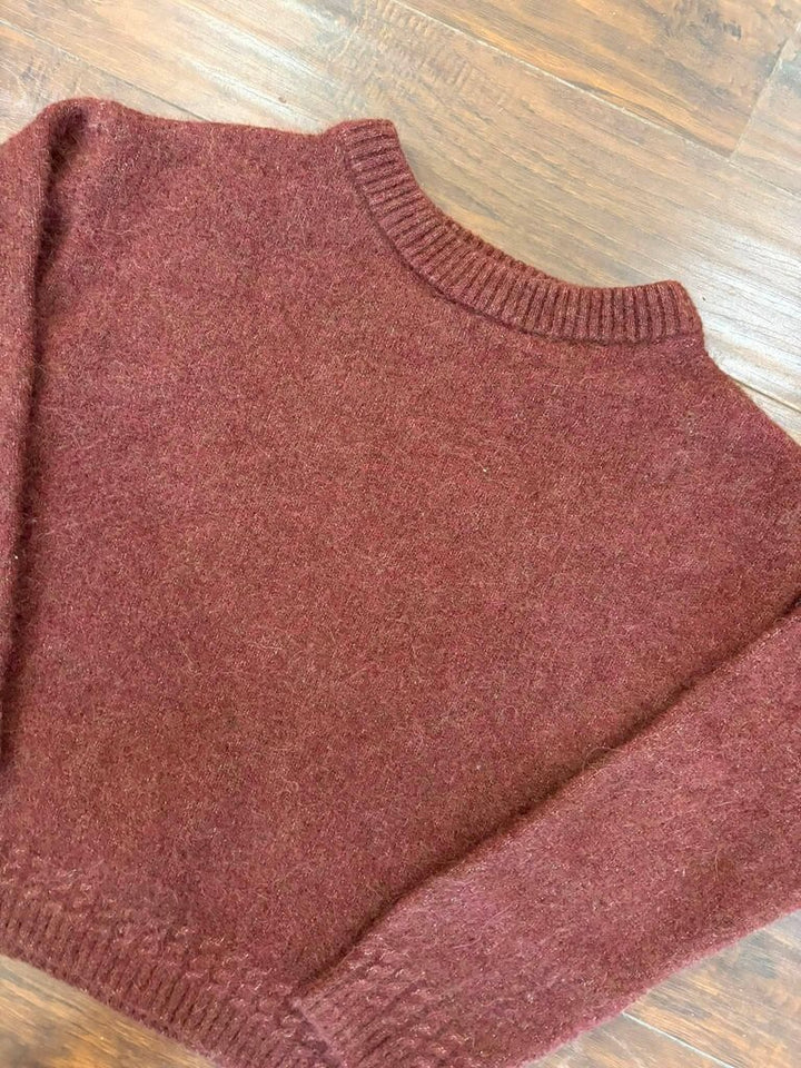 Sezane Amiel Knit Sweater in Mocha - Size Small