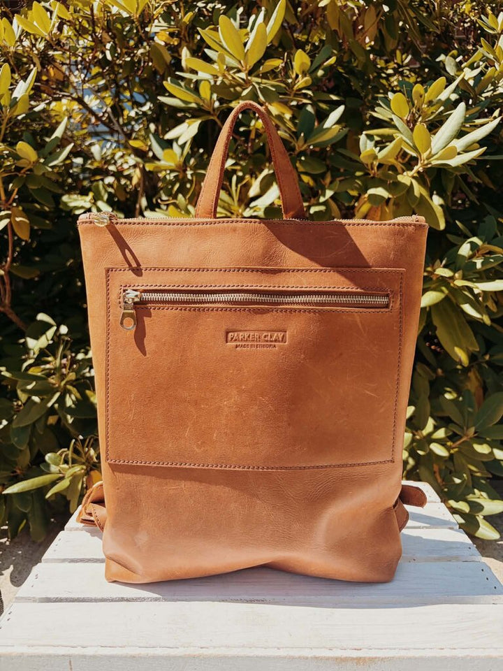 Parker Clay Miramar Full Grain Leather Backpack (Retails for $248)
