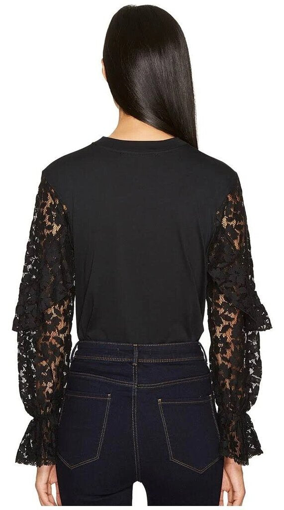 See By Chloe Lace Sleeve Top - Size Small