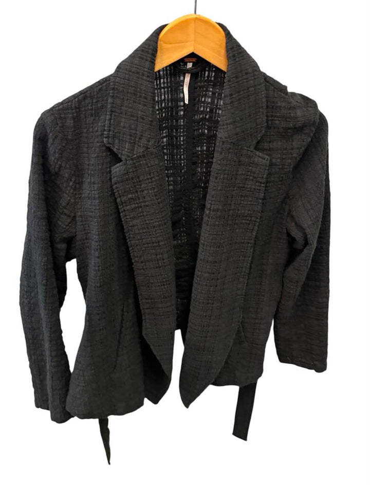 Free People Slouchy Gauze Seersucker Wrap Coat- Size Small