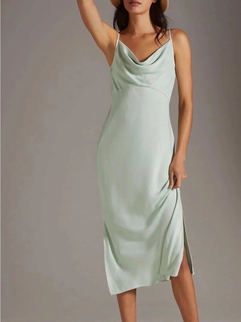 Anthropologie Elyse Slip Dress in Mint Green - Size Large