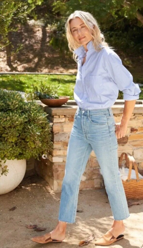 Frank & Eileen Monaghan Italian Vintage Straight Leg Jean - Size 27(Retails $328)