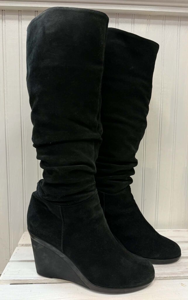 Aquatalia Knee High Wedge Boots - Size 7