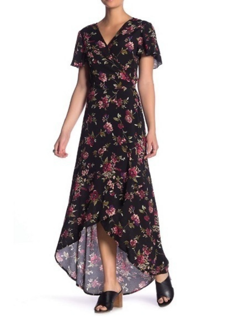 Band of Gypsies Lianna Floral Wrap Dress - Size Small