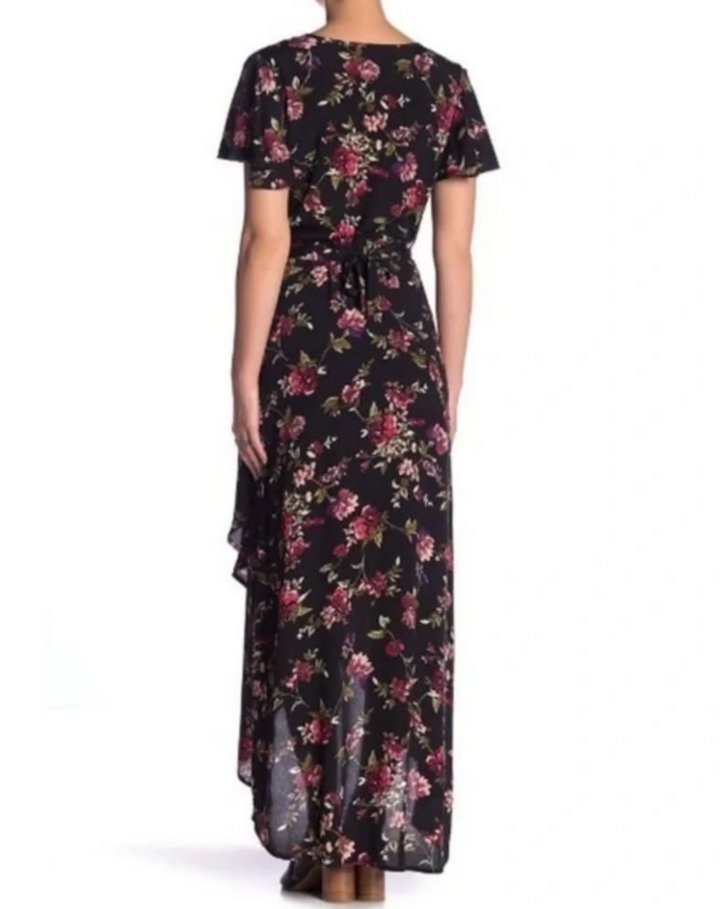 Band of Gypsies Lianna Floral Wrap Dress - Size Small
