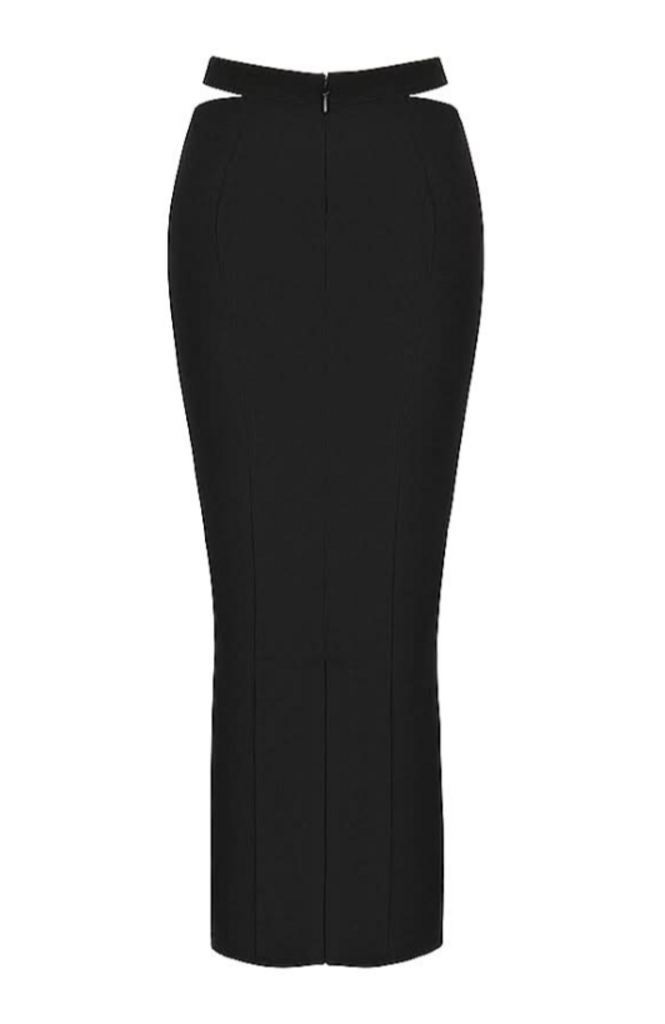 House of CB NWT Martinez Cutout Maxi Skirt in Black (Retails For $135) - Size Medium