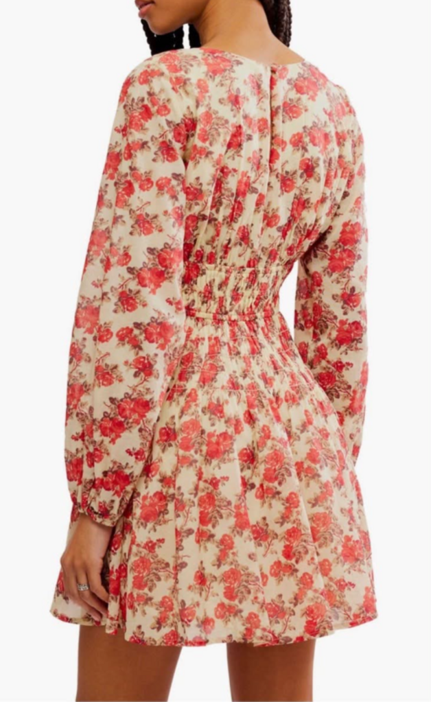 Free People Keep You Smocked Mini Dress (Retails For $128) - Size Small