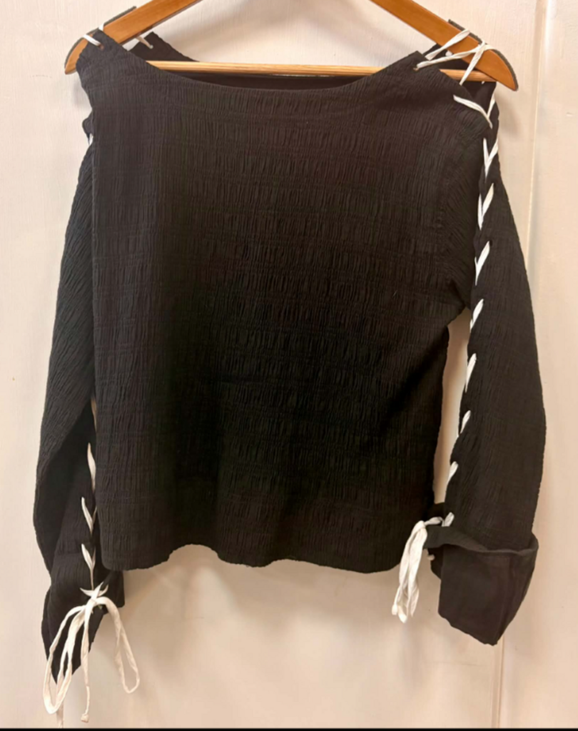 We The Free Lace-Up Smocked Top - Size XS