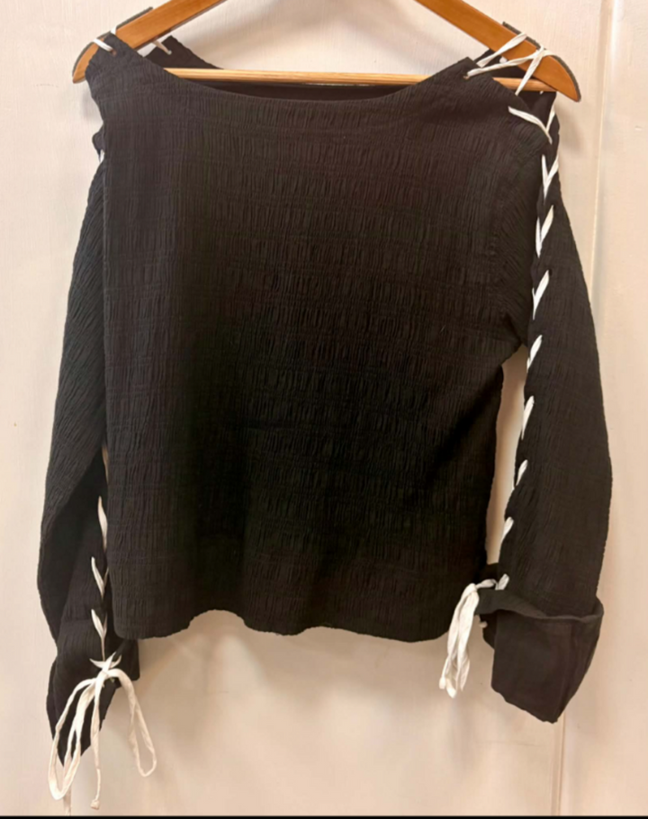 We The Free Lace-Up Smocked Top - Size XS