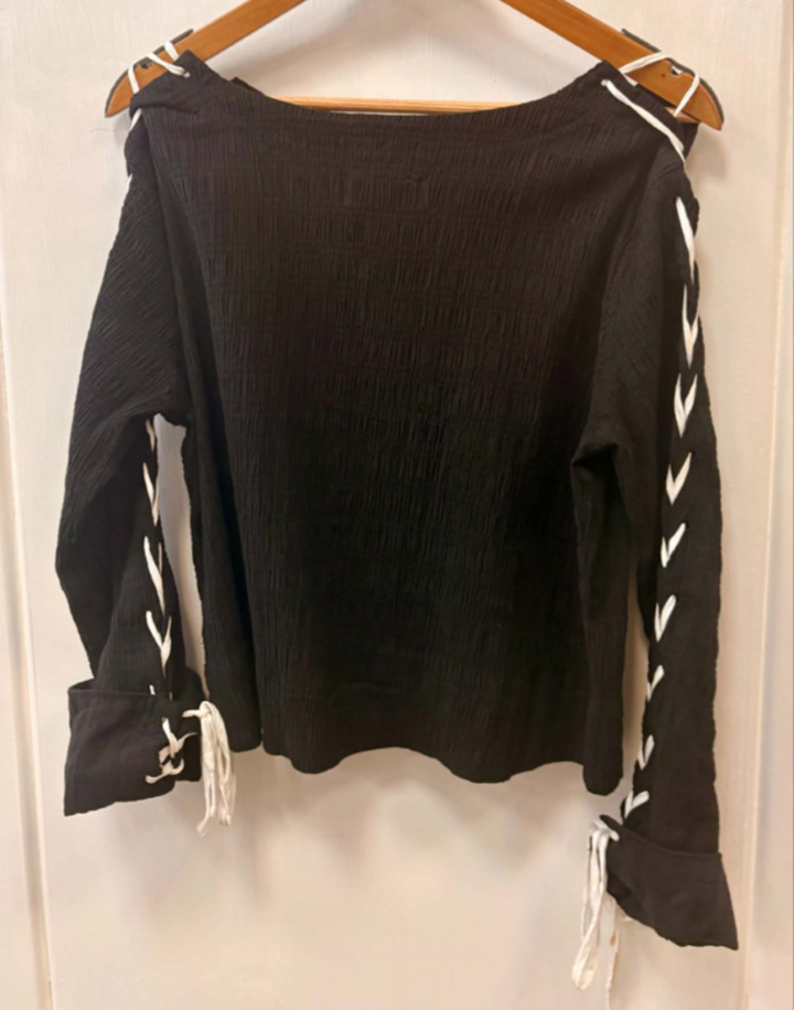 We The Free Lace-Up Smocked Top - Size XS