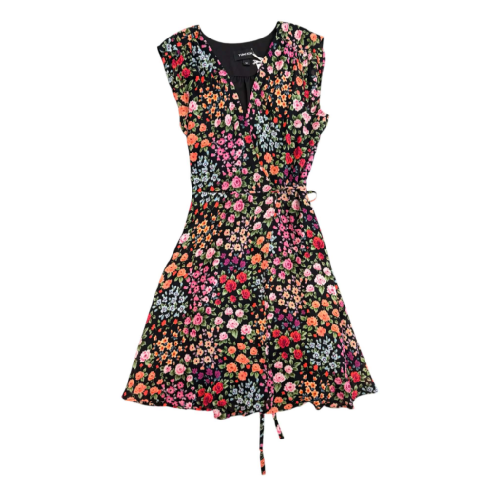 Yumi Kim Floral Wrap Mini Dress - Size Medium