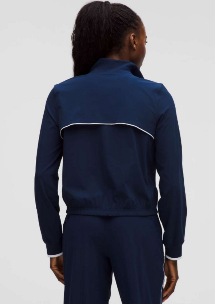 Lululemon Court Rival Tennis Track Jacket in Club Blue / White - Size 6 (Retails for $128)