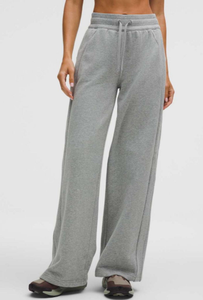 Lululemon Scuba Mid-Rise Wide-Leg Pant in Heathered Core Medium Grey - Size Small (Retails for $118)
