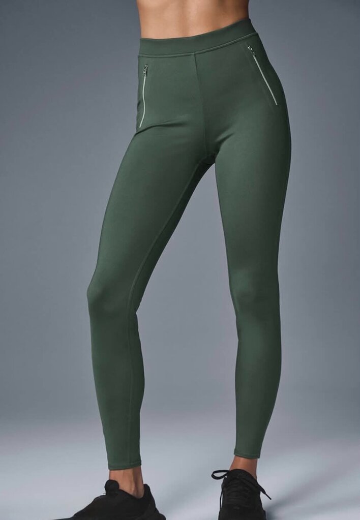 Alo High Waist Thrill Seeker Leggings In Dark Cactus - Size XS