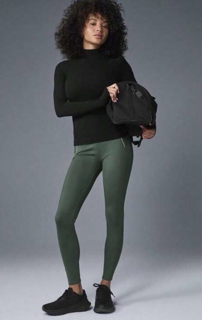 Alo High Waist Thrill Seeker Leggings In Dark Cactus - Size XS