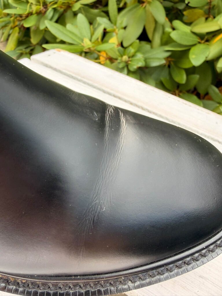 Burberry Allostock Check Leather Chelsea Boots - Size 37 (Retails for $1,050)